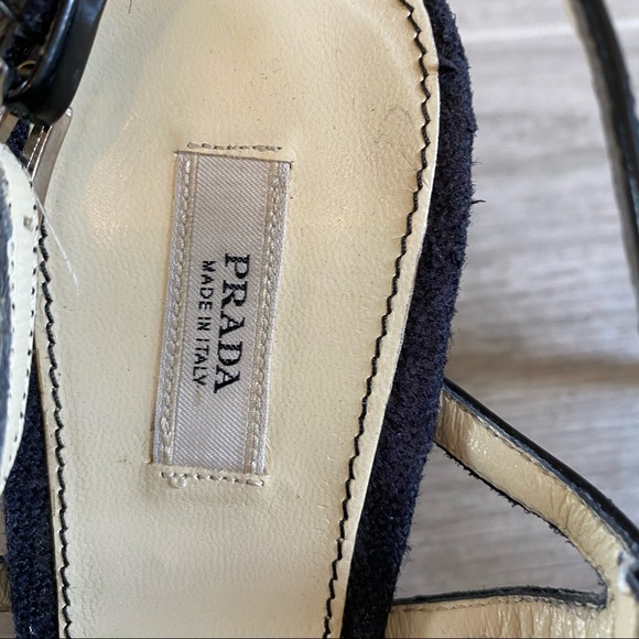 Prada slingbacks with patent leather and fabric - Picture 5 of 11